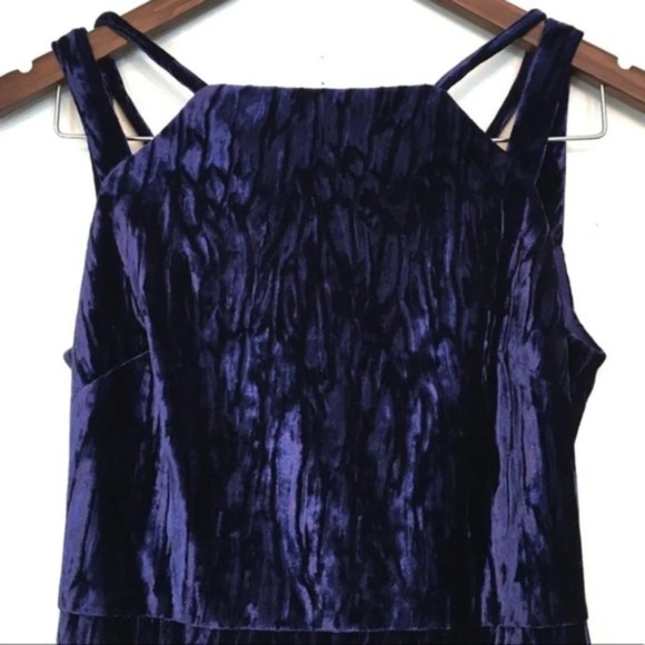 BADGLEY MISCHKA Textured Velvet Maxi Evening Gown Size 4 - Picture 3 of 8